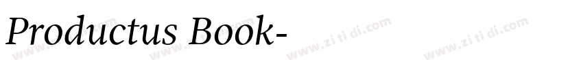 Productus Book字体转换